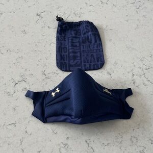 Under Armour Navy Blue Performance Face Mask with Pouch